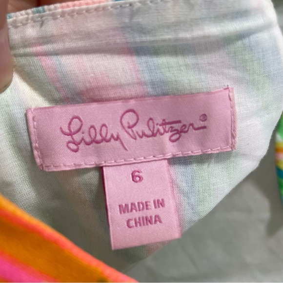 LILLY PULITZER TIE BACK MULTI DRESS 6 - Picture 4 of 4